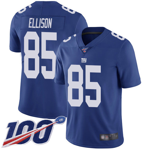 Men New York Giants #85 Rhett Ellison Royal Blue Team Color Vapor Untouchable Limited Player 100th Season Football NFL Jersey->new york giants->NFL Jersey